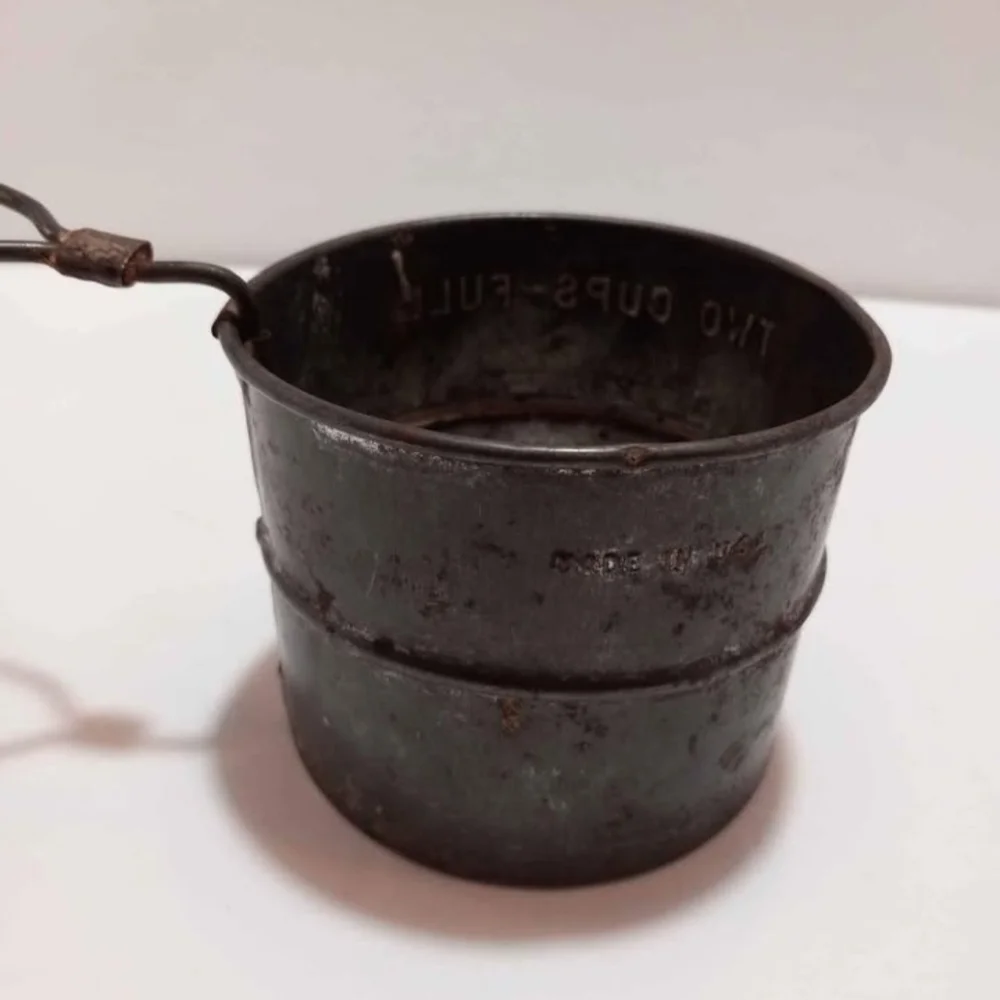 Antique Metal 2 Cup Sifter